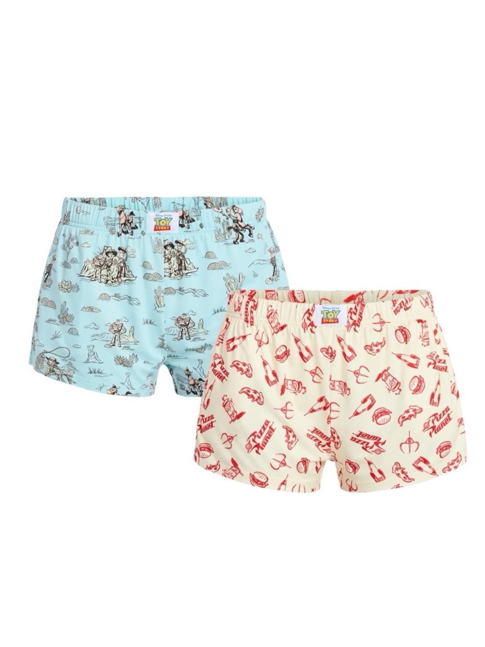 Disney  2-Pack Printed Shorts - Light Blue & Cream